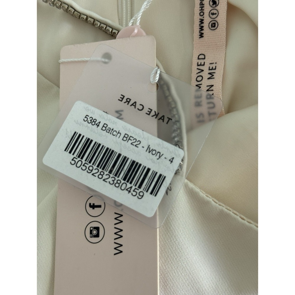 Oh Polly NWT 2-Piece Set Skirt & Corset Top Size 0 XS Cream Jewel Rhinestone - Picture 4 of 8